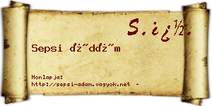 Sepsi Ádám névjegykártya